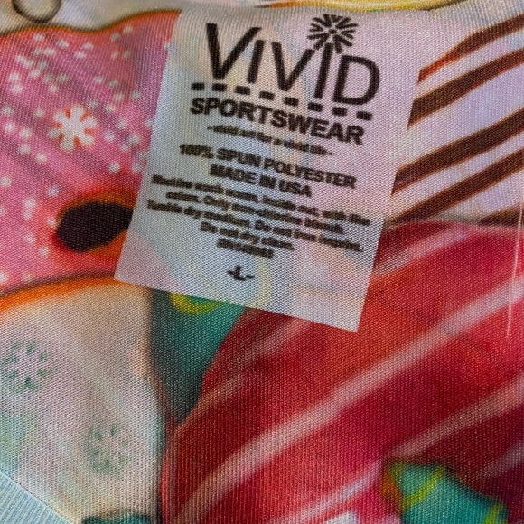 Vivid Sportswear Sugar & Sweet  Fitted Slinky Donuts Tee Size L - Picture 6 of 9